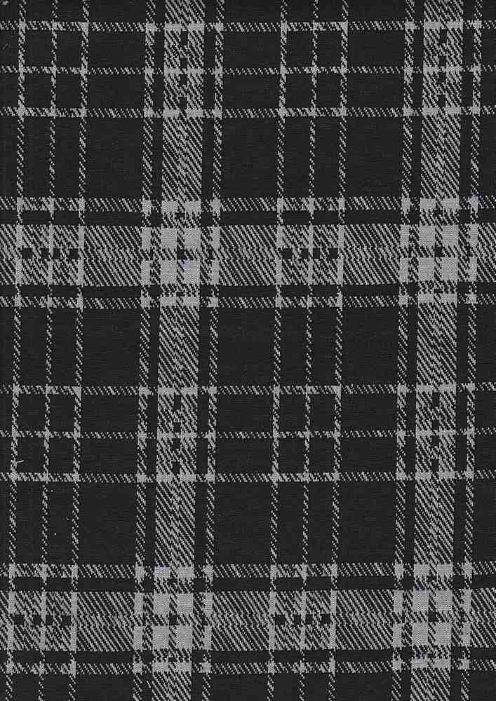 KNT3950 / BLACK/WHITE / 95%POLY 5%SPAN DOUBLE KNIT JACQUARD
