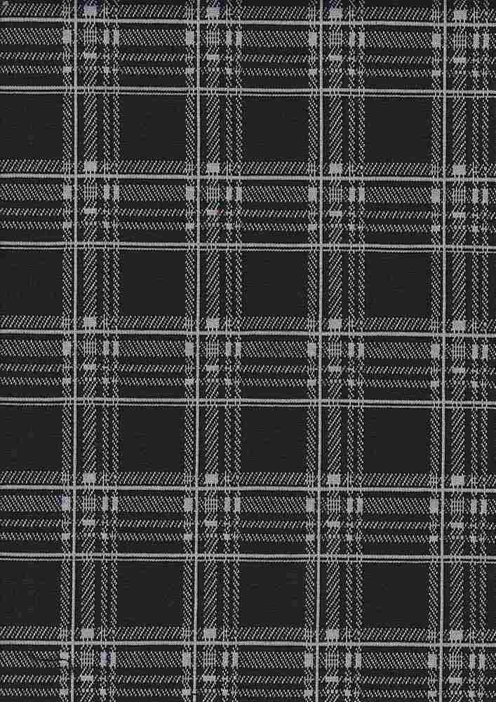 KNT3957 / BLACK/WHITE / 95%POLY 5%SPAN DOUBLE KNIT JACQUARD