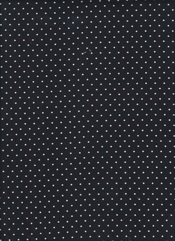 KNT2100-DU1614 / BLACK/IVORY / 96%POLY 4%SPAN DTY BRUSHED POLKA DOT PRINT