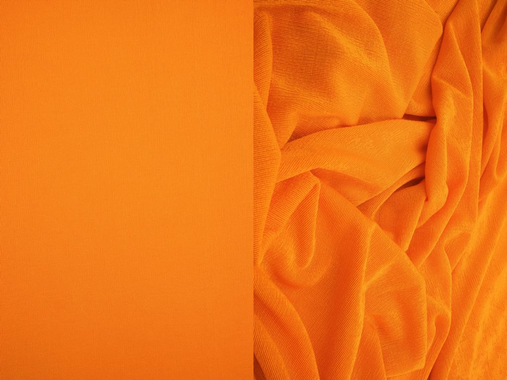 KNT3963 / ORANGE / 91%POLY 9%SPAN SLINKY RIB 1X1 SOLID