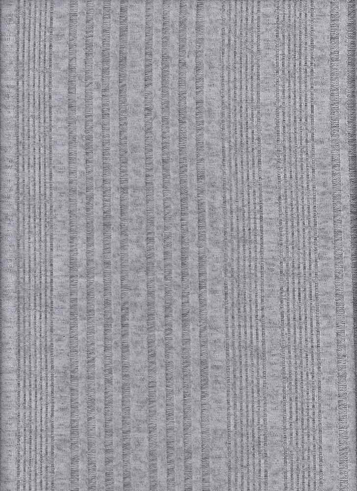 KNT3968 / HT.GREY / 97%POLY 3%SPAN IRREGULAR RIB SWEATER