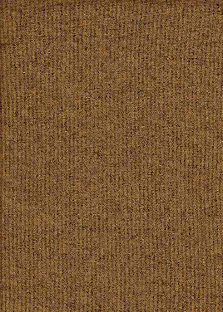 KNT3855 / MUSTARD / 76%RAY 21%POLY 3%SPAN 2X2 RIB BRUSHED 2TONE SWEATER
