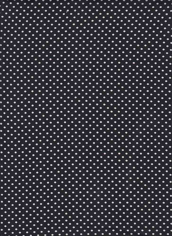 KNT1389-DU1615 / BLACK A / 96%POLY 4%SPAN DTY DOT PRINT