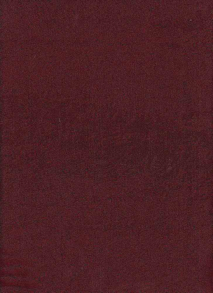 KNT3963 / BURGUNDY / 91%POLY 9%SPAN SLINKY RIB 1X1 SOLID
