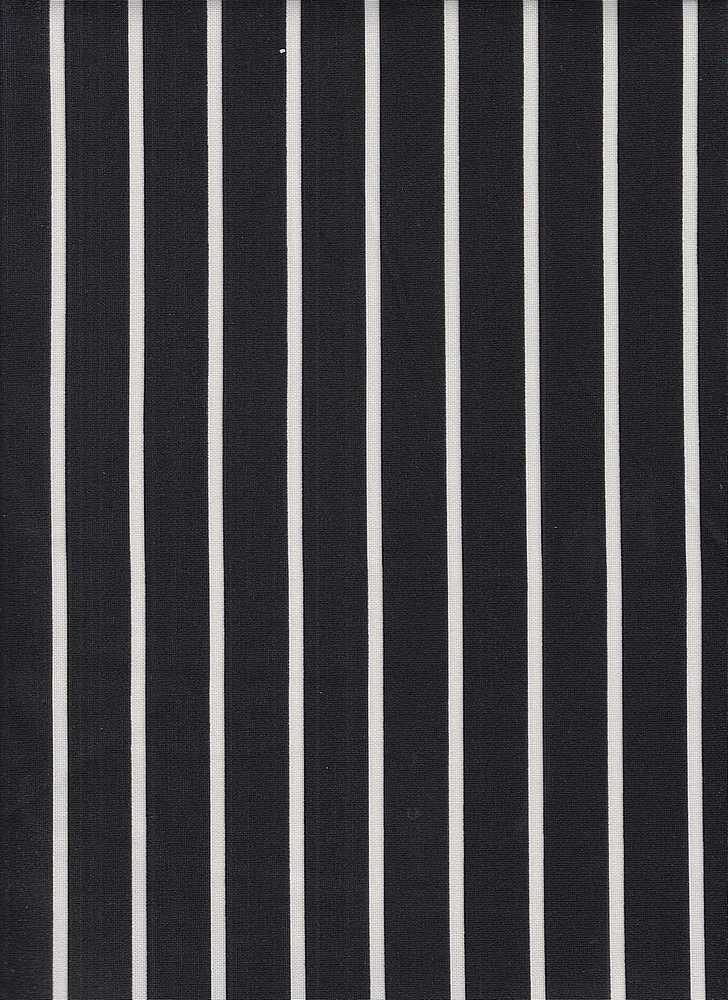 KNT1449-DU1655 / BLACK 4 / 94%POLY 6%SPAN TECHNO VERTICAL STRIPE PRINT