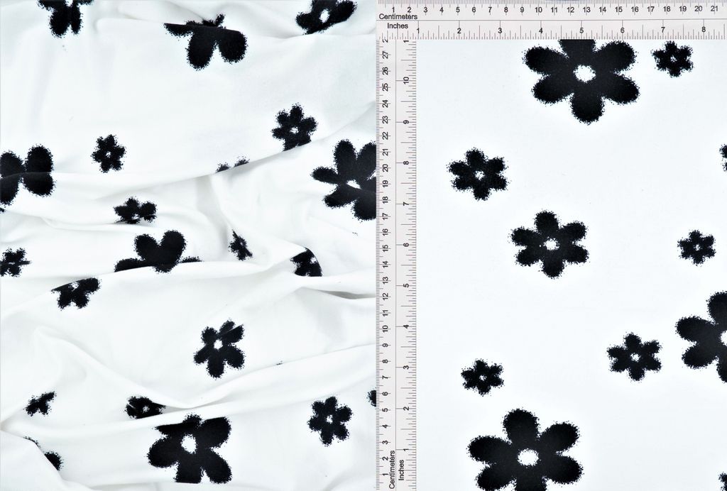 KNT2100-MS10050 / IVORY / 95%POLY 5%SPAN DTY BRUSH FLOWER/FLORAL