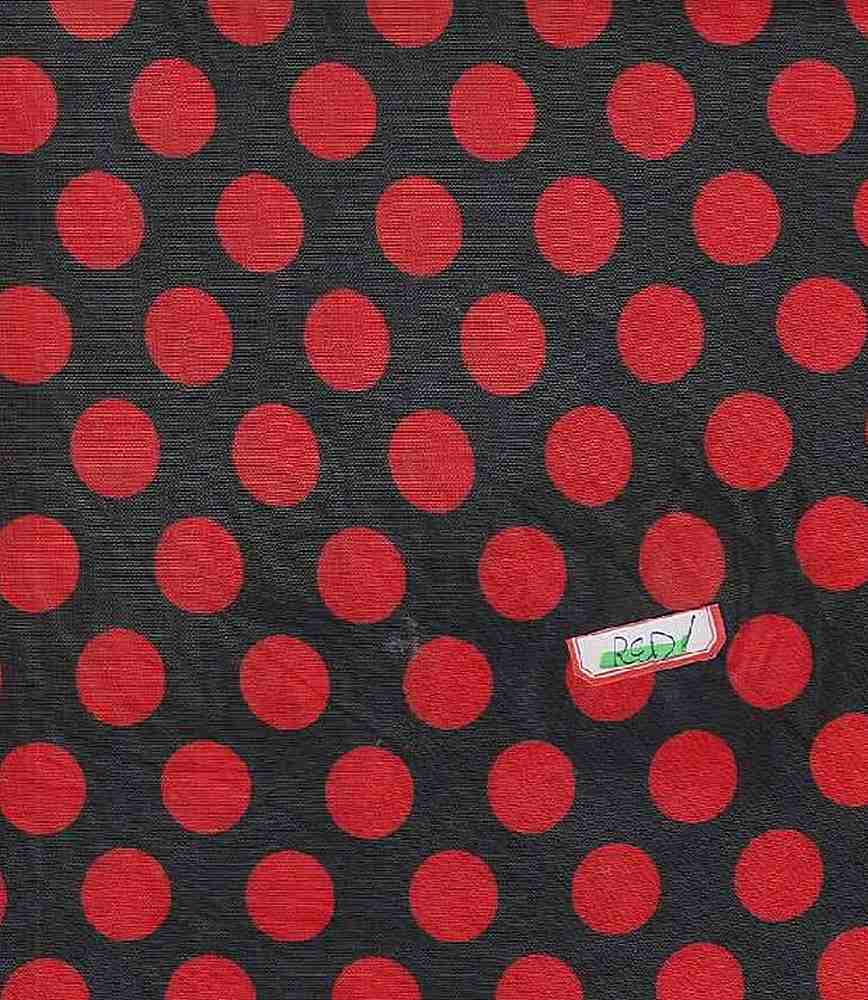 MESH-DU1735 / RED / 97%POLY 3%SPAN MESH DOT PRINT