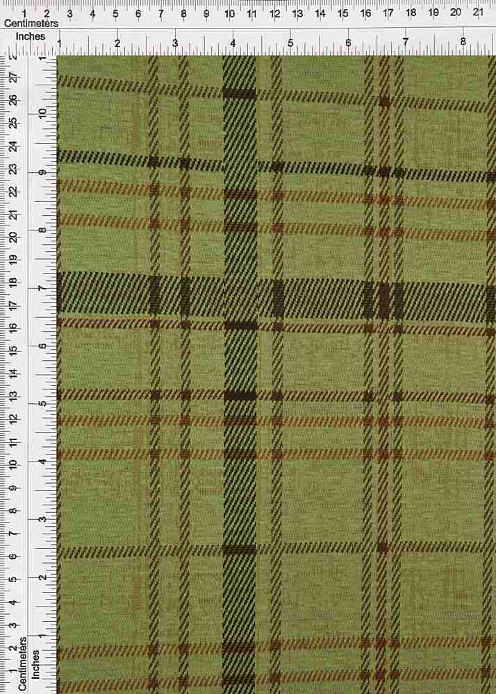 KNT4449 / SAGE / 97%POLY 3%SPAN DOUBLE KNIT JACQUARD PLAID