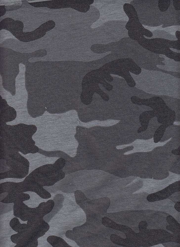 KNT1374-SE71178 / GREY / 72%POLY 24%RAY 4%SPAN FRENCH TERRY CAMOUFLAGE PRINT