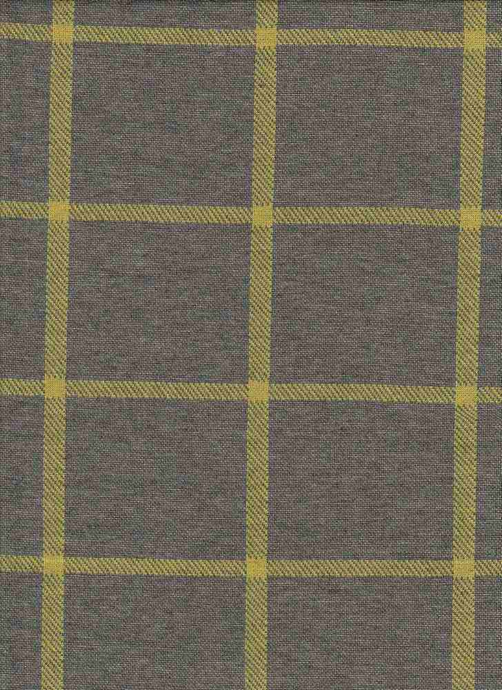 KNT4009 / CHARCOAL/MUSTARD / 84%POLY 13%RAY 3%SPAN DB KNIT JACQ WINDOW PANE Y/D