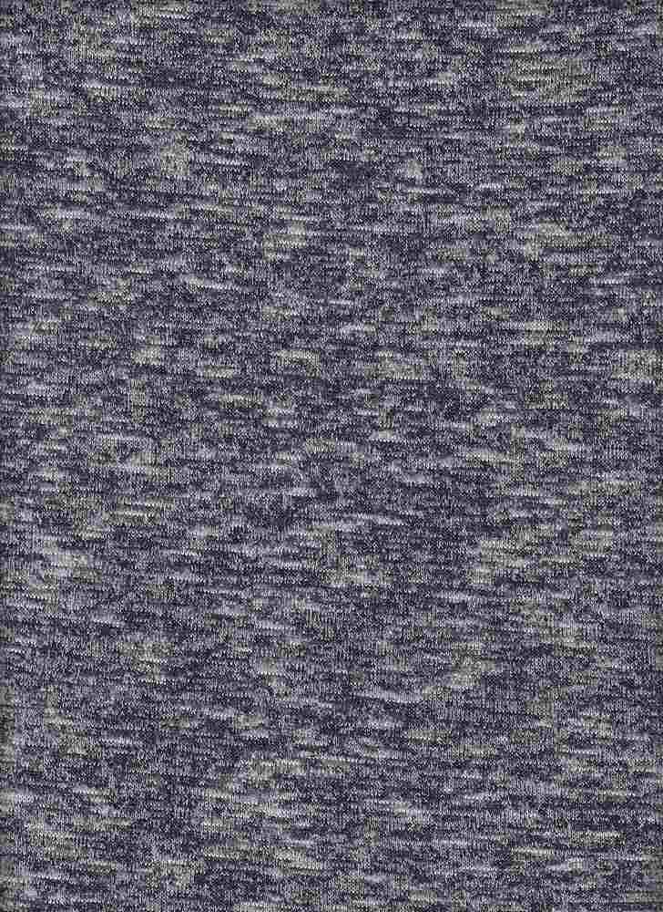 KNT3611 / NAVY NEW / 52%RAY 44%POLY 4%SPAN SWEATER MELANGE BRUSHED SOLID