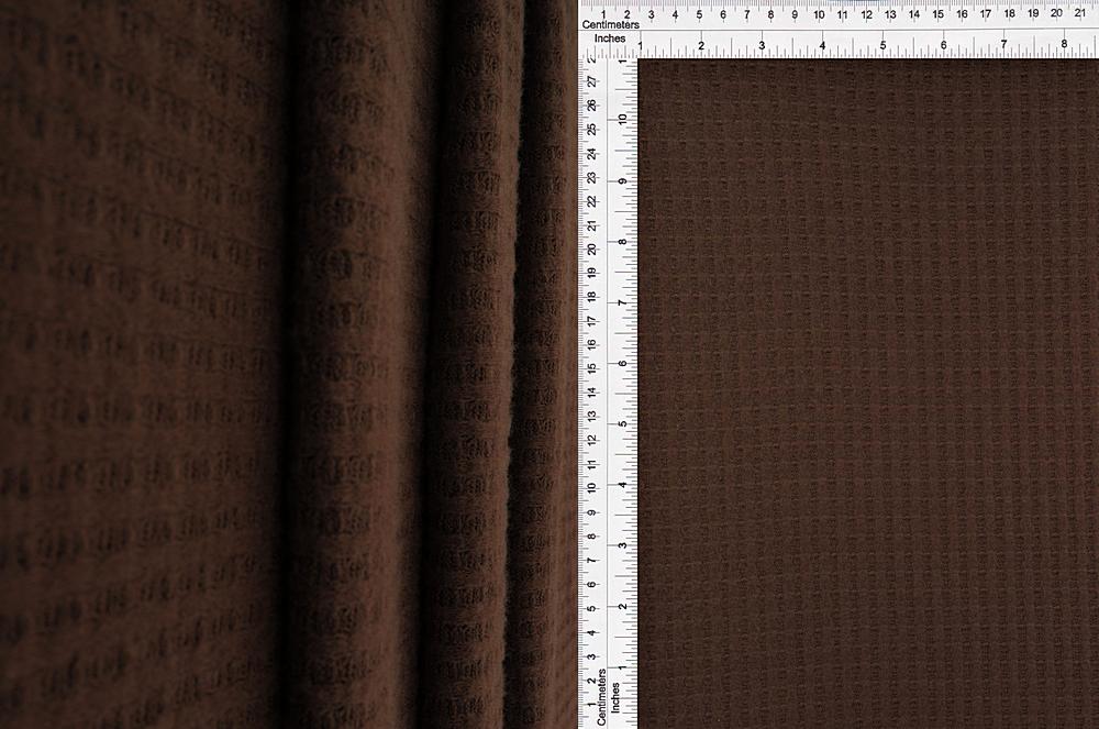 KNT3814 / CAPPUCCINO / 89%POLY 9%RAYON 2%SPAN WAFFLE BRUSHED SOLID