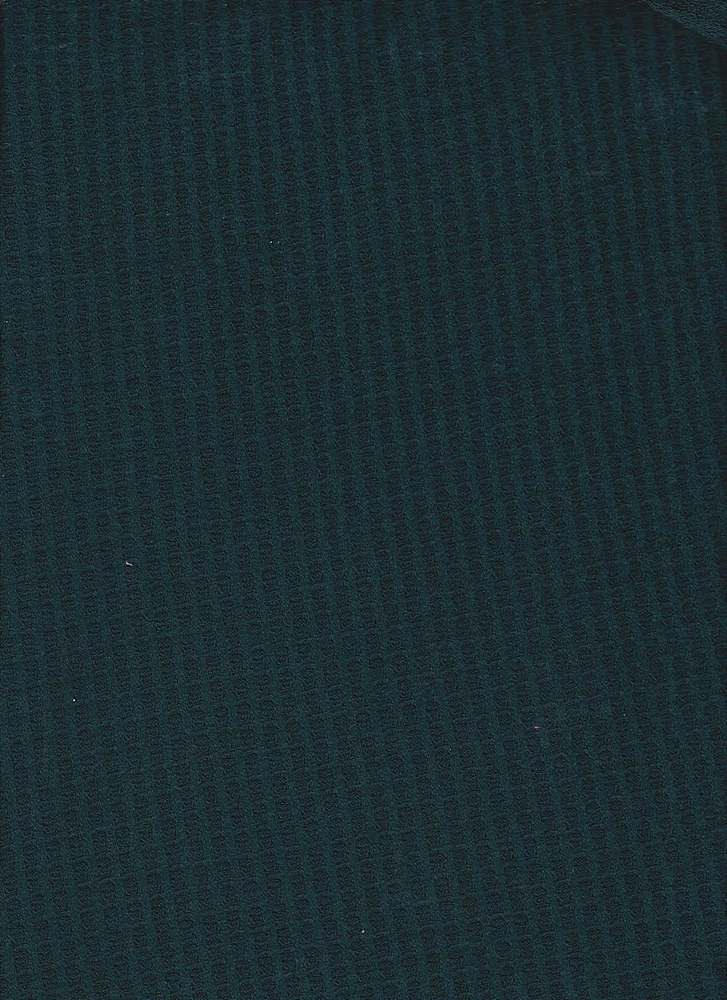 KNT3814 / HUNTER GREEN / 70%POLY 28%RAYON 2%SPAN WAFFLE BRUSHED SOLID