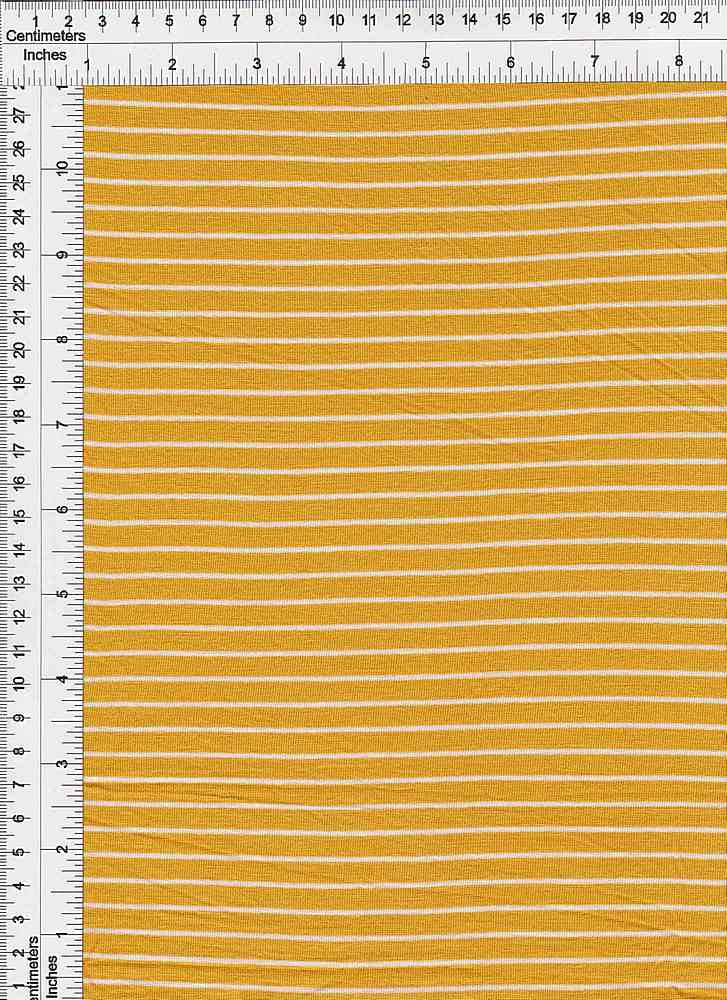 KNT3115 / YELLOW/IVORY / 96%RAY 4%SPAN JERSEY 1/4x1/16 Yarn Dye Stripe