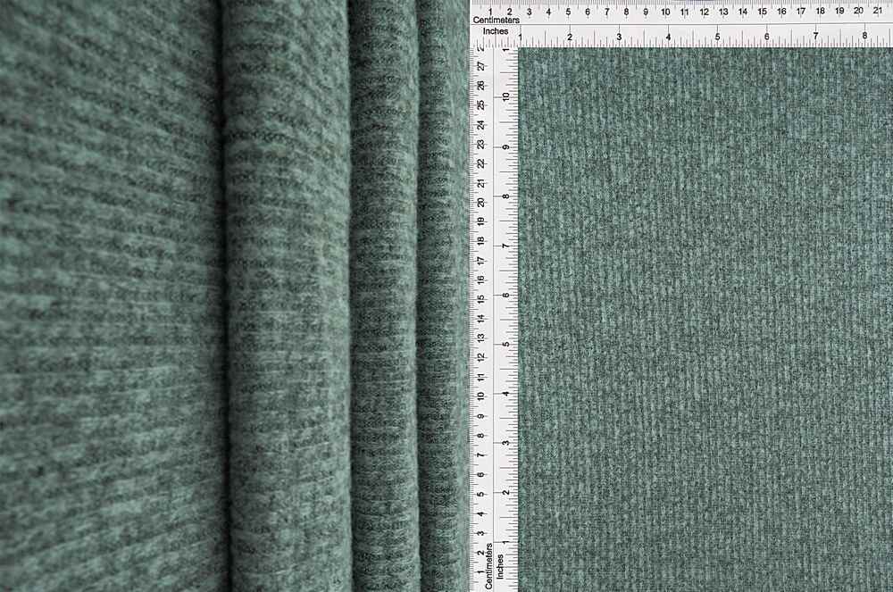KNT3855 / SEAFOAM / 76%RAY 21%POLY 3%SPAN 2X2 RIB BRUSHED 2TONE SWEATER