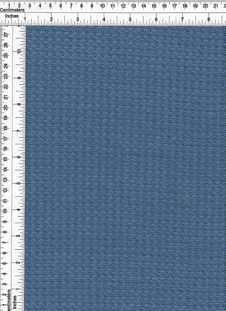 KNT3634 / DENIM / 89%POLY 9%RAY 2%SPAN WAFFLE SOLID