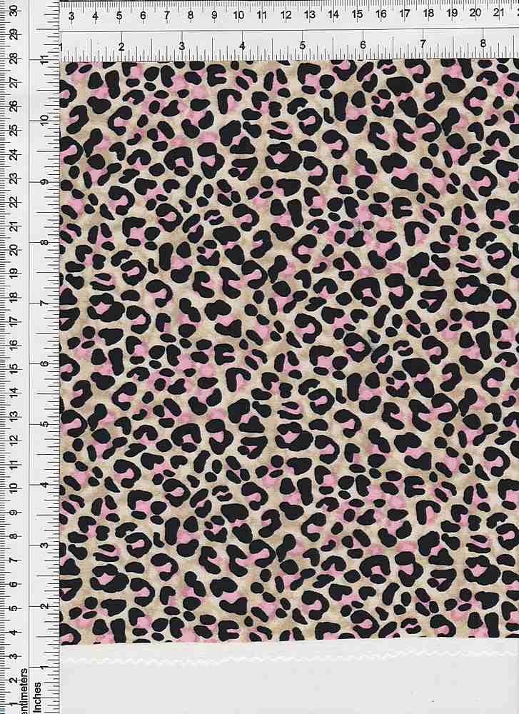KNT2100-SE11127 / NEON PINK / 96%POLY 4%SPAN DTY BRUSHED ANIMAL PRINT