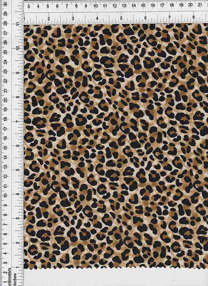 KNT2100-SE11127 / KHAKI / 96%POLY 4%SPAN DTY BRUSHED ANIMAL PRINT