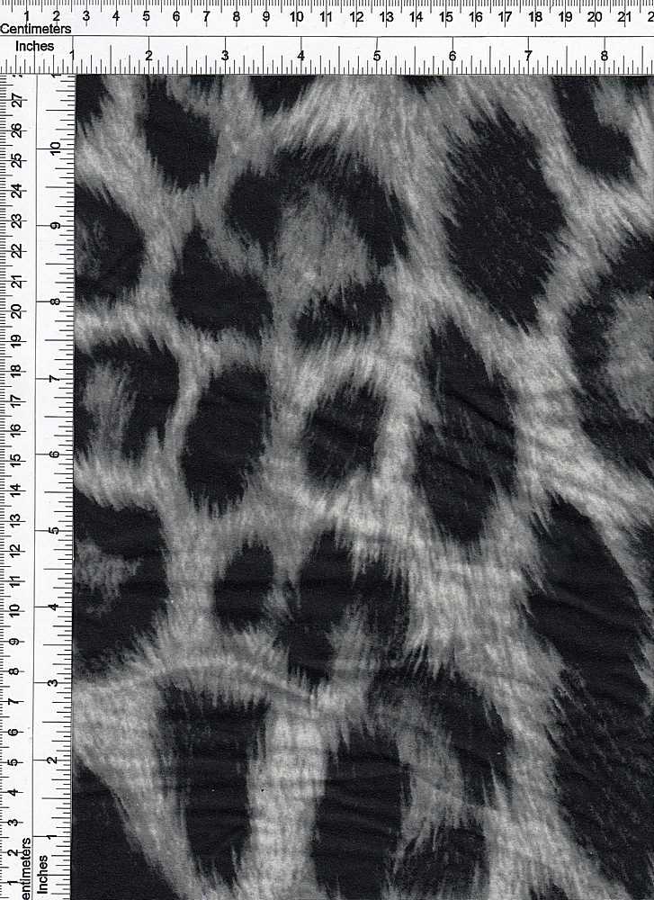 KNT2100-SE20350 / SILVER / 96%POLY 4%SPAN DTY BRUSHED ANIMAL PRINT