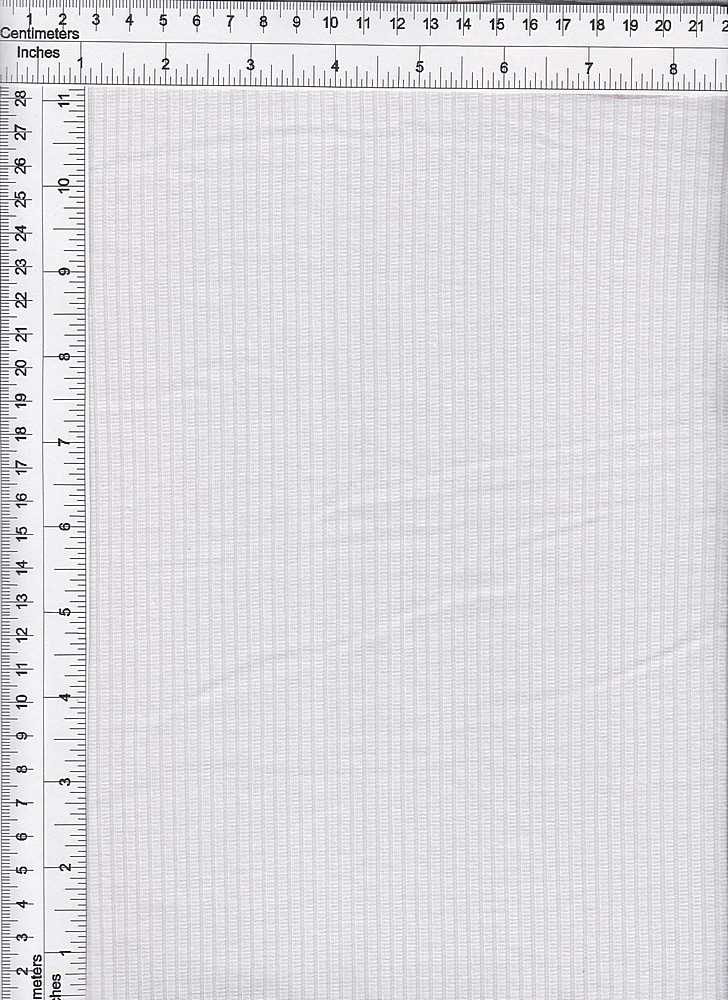 KNT3422 / WHITE OB / 89%POLY 9%RAYON 2%SPAN 4x2 RIB SOLID