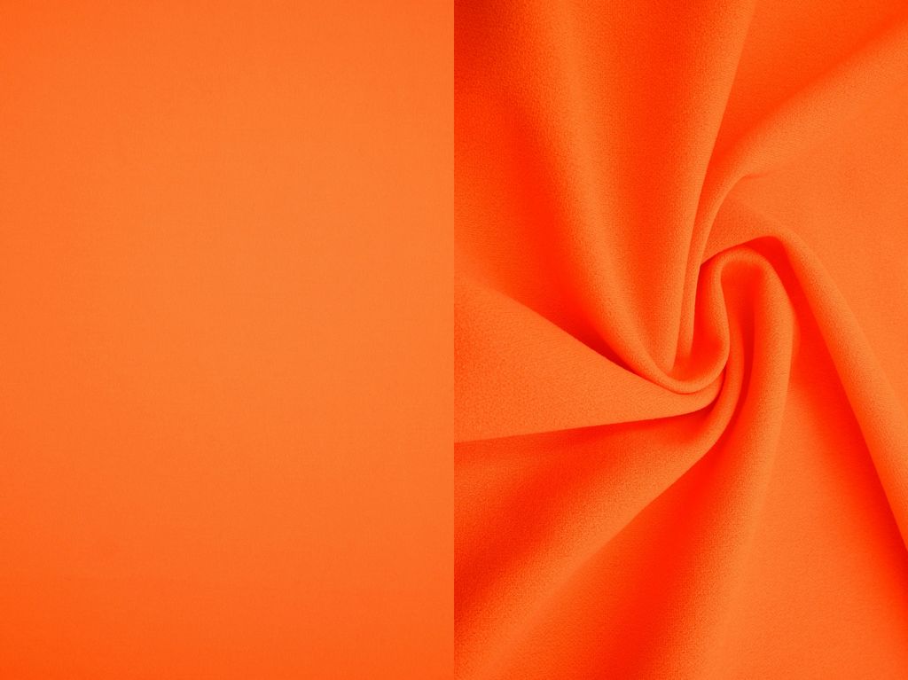 TECH-3311 / ORANGE / 95%POLY 5%SPAN TECHNO CREPE SOLID