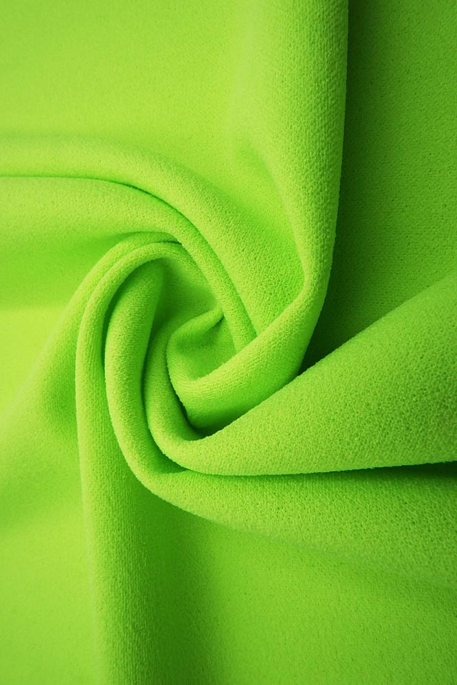 TECH-3311 / NEON GREEN / 94%POLY 6%SPAN TECHNO CREPE SOLID