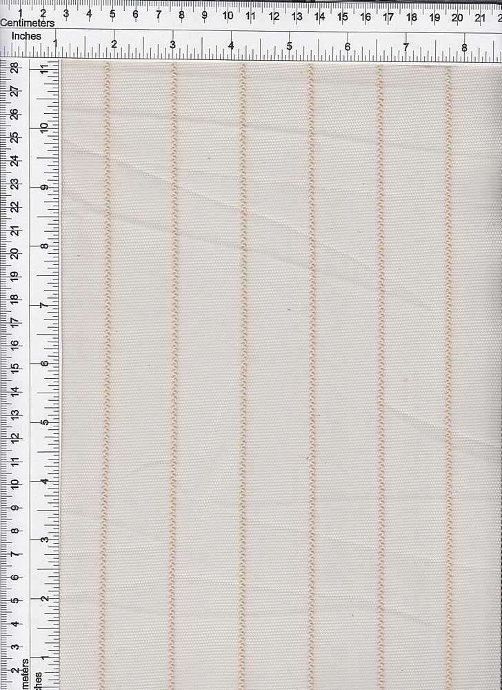 MESH3975 / NUDE / 100%POLY MESH VERTICAL STRIPE