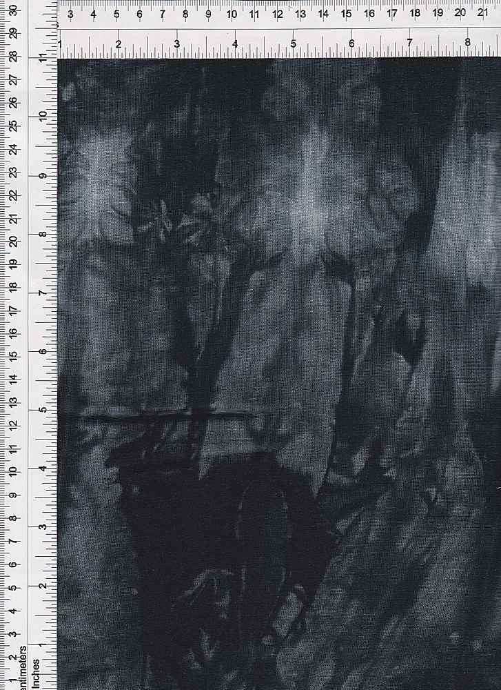 KNT4107 / BLACK / 76%RAY 20%POLY 4%SPAN TIE DYE F.TERRY LOOP-BRUSH