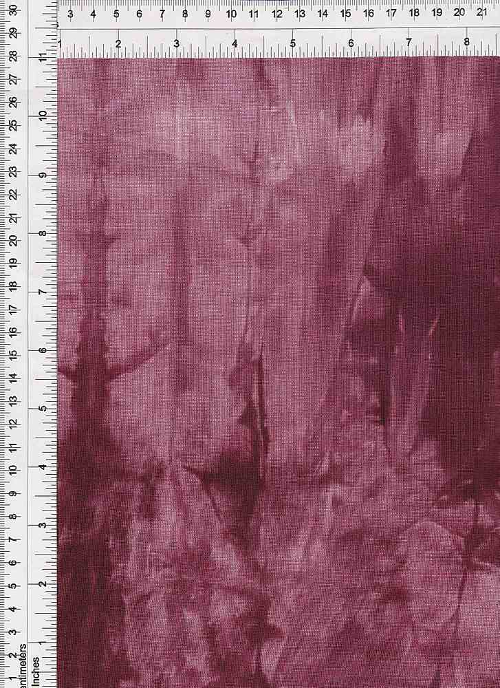 KNT4107 / BURGUNDY / 76%RAY 20%POLY 4%SPAN TIE DYE F.TERRY LOOP-BRUSH