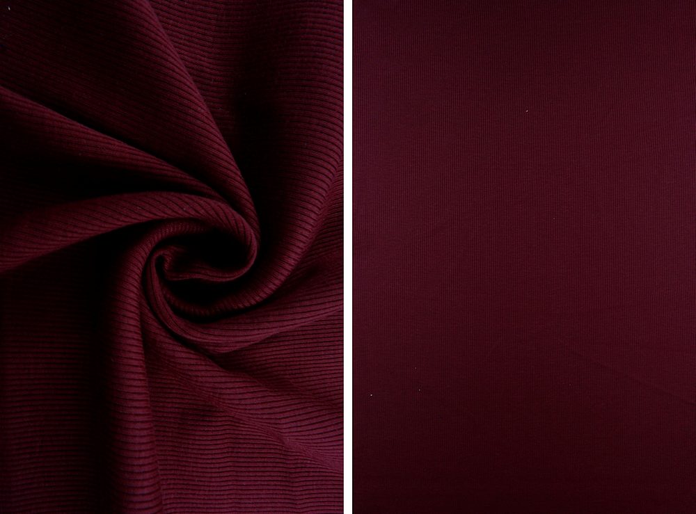 KNT3895 / BURGUNDY / 96%POLY 4%SPAN RIB 2X1 SOLID
