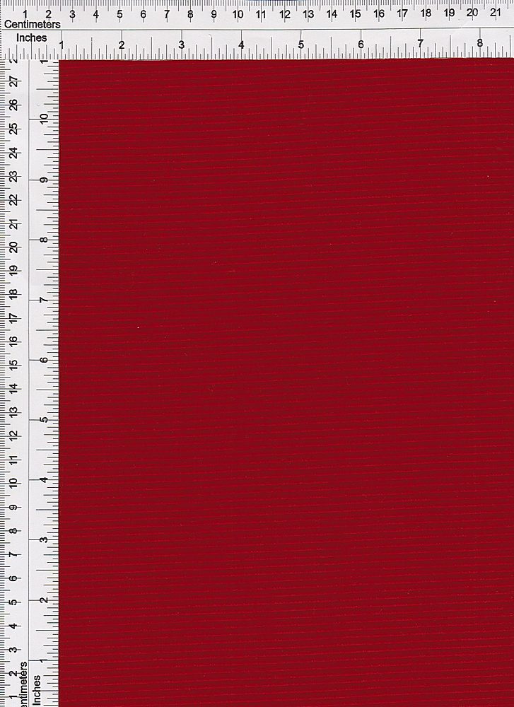 KNT4113 / RED / 95%POLY 5%SPAN HORIZONTAL KNIT CORDUROY SOLID