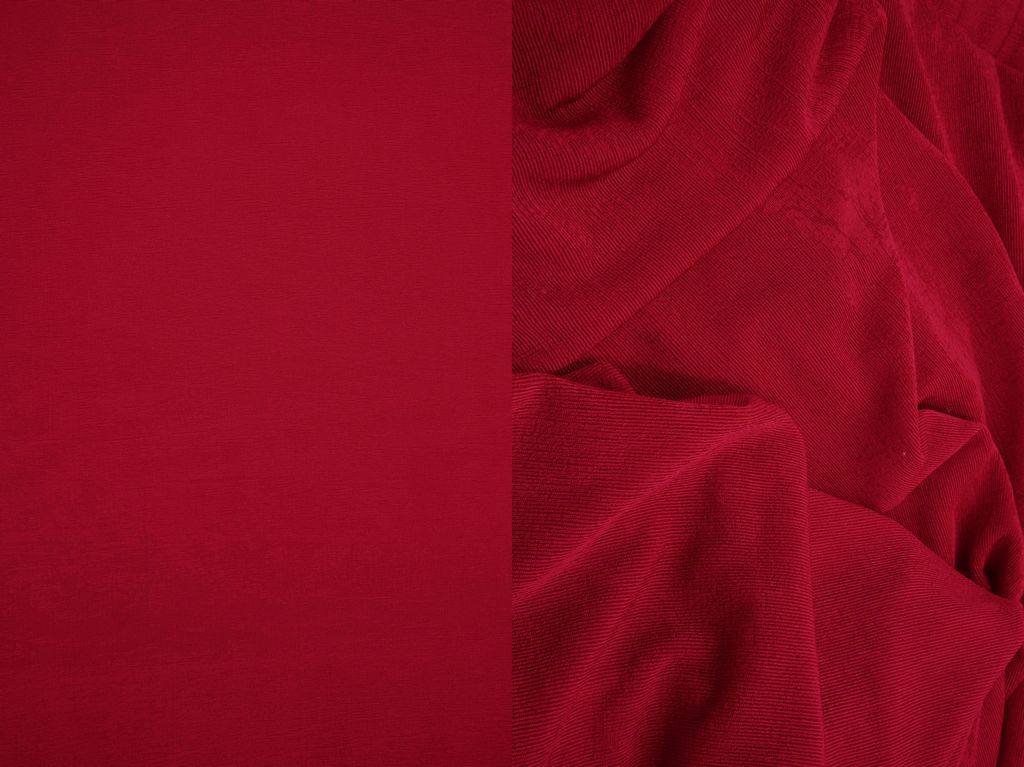 KNT3963 / RED / 91%POLY 9%SPAN SLINKY RIB 1X1 SOLID