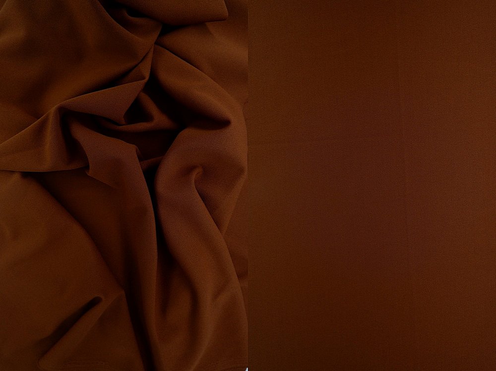 TECH-3311 / CHESTNUT BROWN / 94%POLY 6%SPAN TECHNO CREPE SOLID