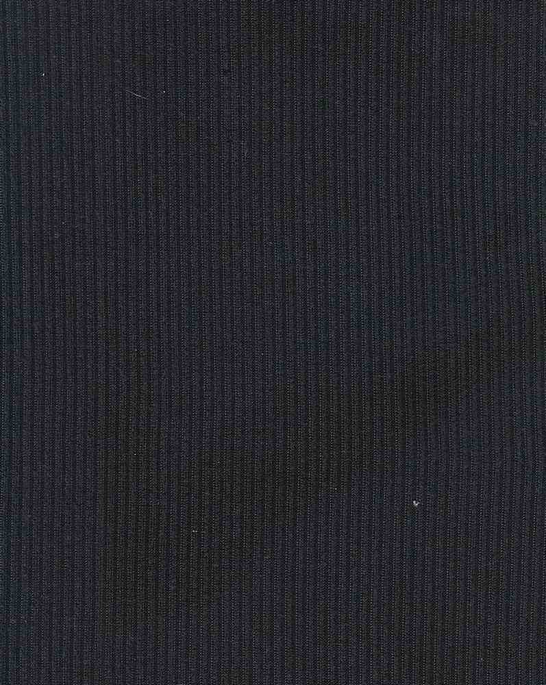 KNT4114 / BLACK / 87%POLY 13%SPAN 2x1 YUMMY RIB SOLID