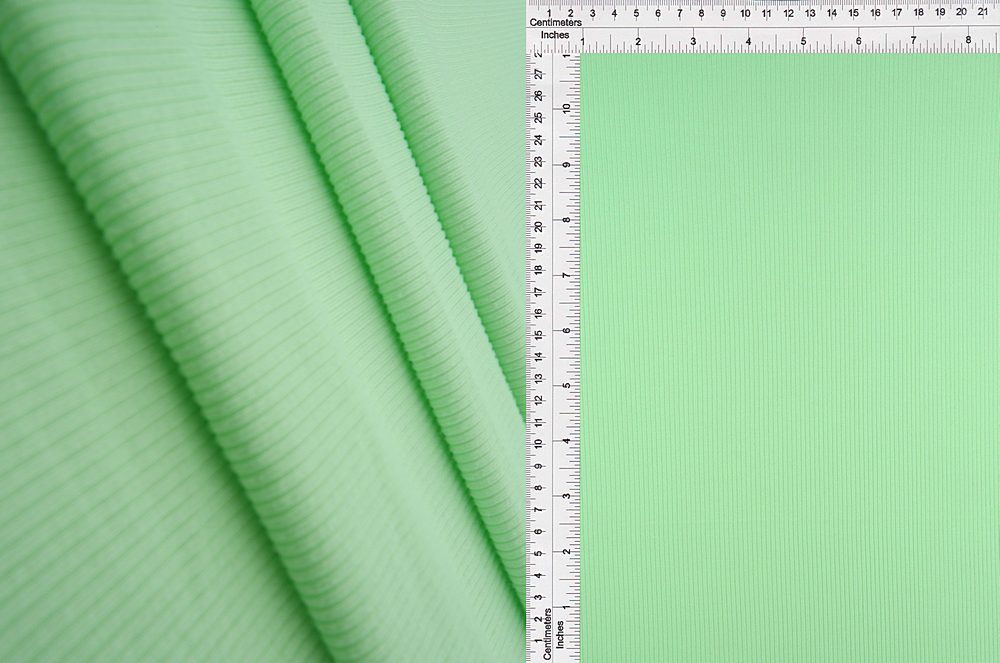 KNT4114 / MINT / 87%POLY 13%SPAN 2x1 YUMMY RIB SOLID