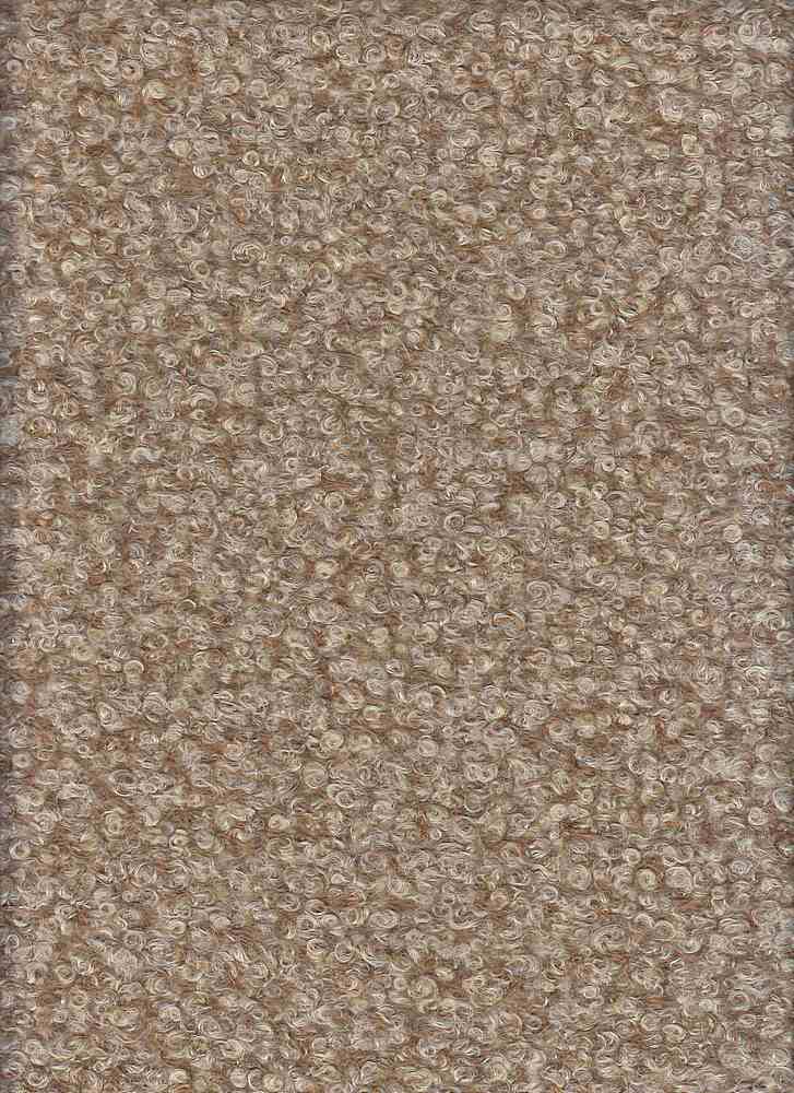 KNT4136 / TAN / 100%POLY FAKE WOOL 2TONE