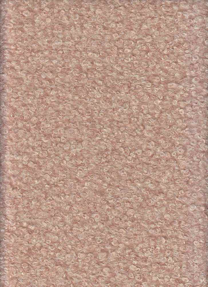 KNT4136 / DUSTY PINK / 100%POLY FAKE WOOL 2TONE