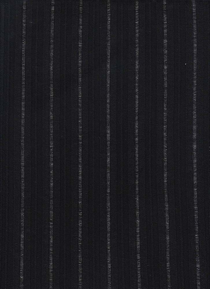 KNT4133 / BLACK / 50%RAY 28%POLY 22%NYLON IRREGULAR RIB SWEATER SOLID