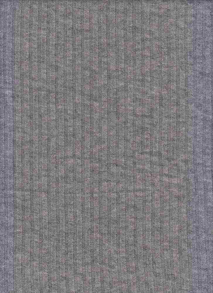 KNT4134 / HT.GREY / 50%RAY 28%POLY 22%NYLON SWEATER RIB 4X4 SOLID