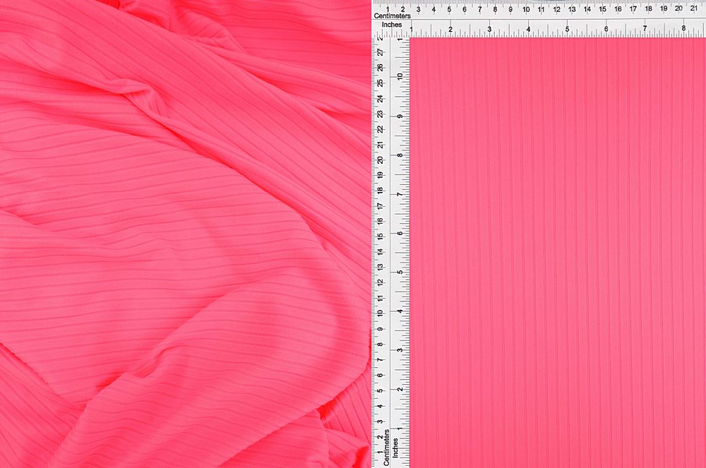 KNT4135 / NEON PINK / 87%POLY 13%SPAN 8X3 YUMMY RIB SOLID