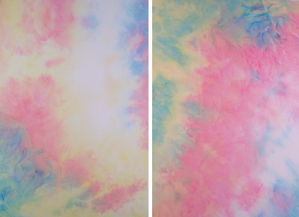 KNT4147 / PINK/MULTI / 95%POLY 5%SPAN DTY BRUSHED TIE DYE