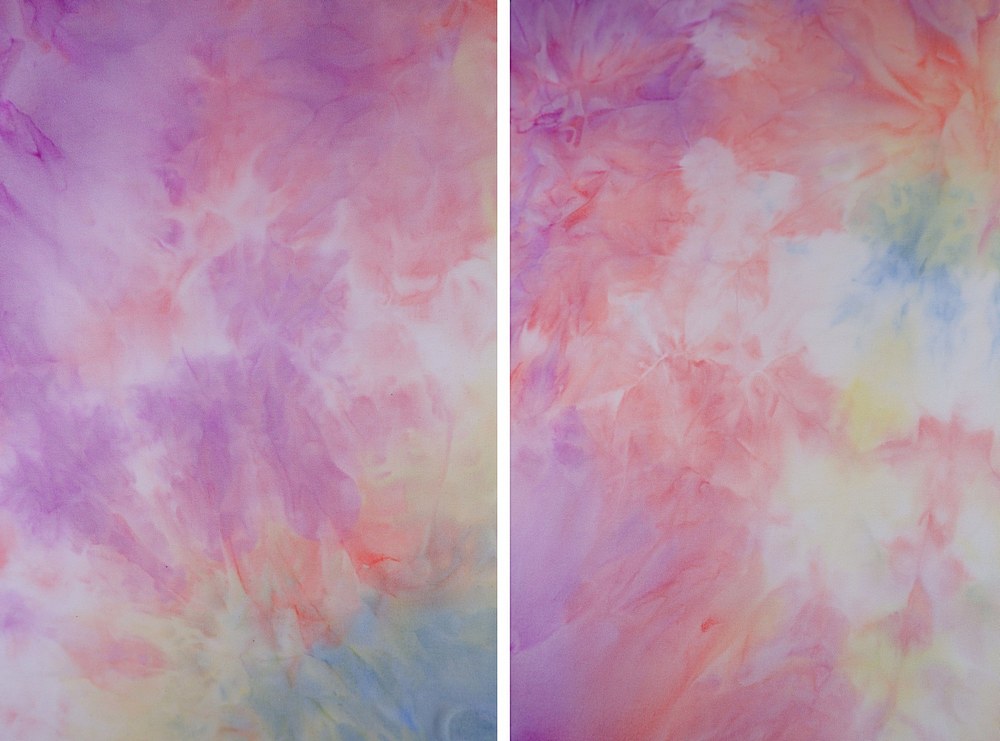 KNT4147 / BLUE/MULTI / 95%POLY 5%SPAN DTY BRUSHED TIE DYE