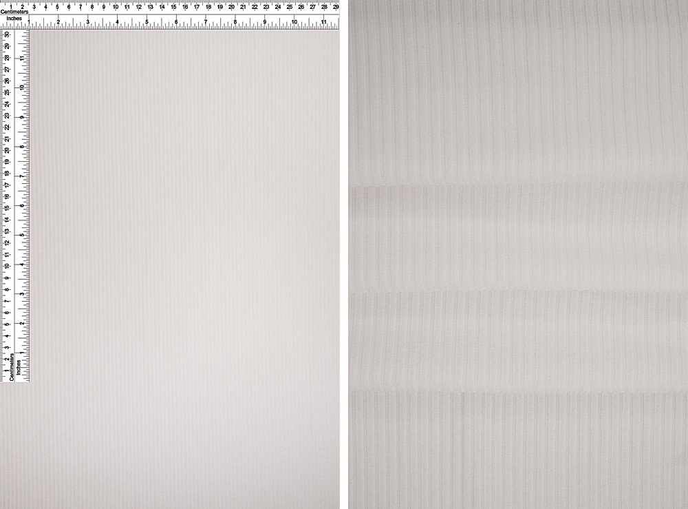KNT4151 / WHITE / 87%POLY 13%SPAN 4X2 YUMMY RIB SOLID