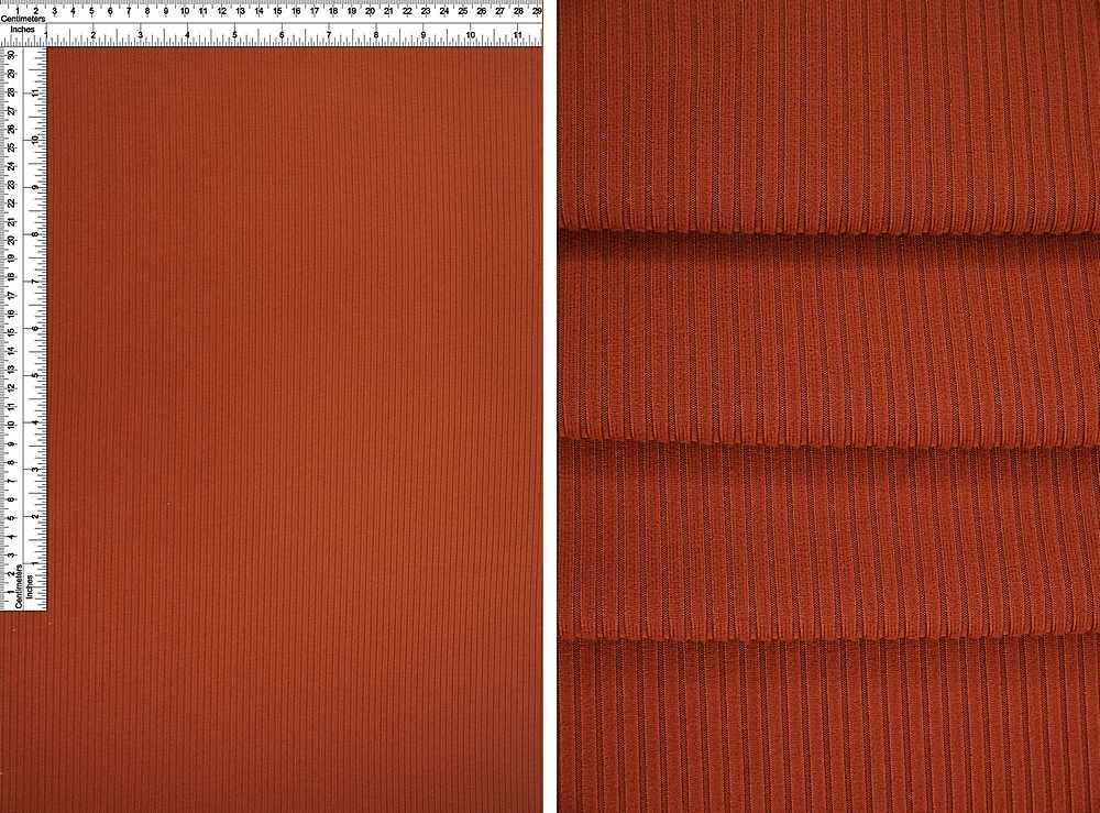 KNT4151 / RUST / 87%POLY 13%SPAN 4X2 YUMMY RIB SOLID