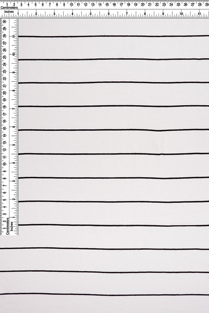 KNT4044 / IVORY/BLACK / 92%RAY 8%SPAN RAYON SPAN HORIZONTAL STRIPE Y/D
