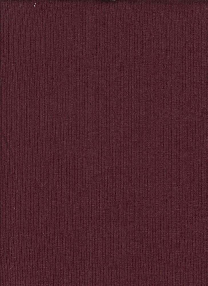 KNT3895 / ZINFANDALE OB / 96%POLY 4%SPAN RIB 2X1 SOLID
