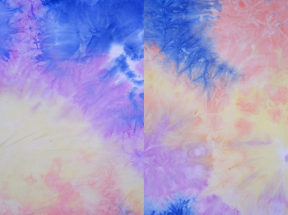 KNT4147 / ROYAL/MULTI / 95%POLY 5%SPAN DTY BRUSHED TIE DYE